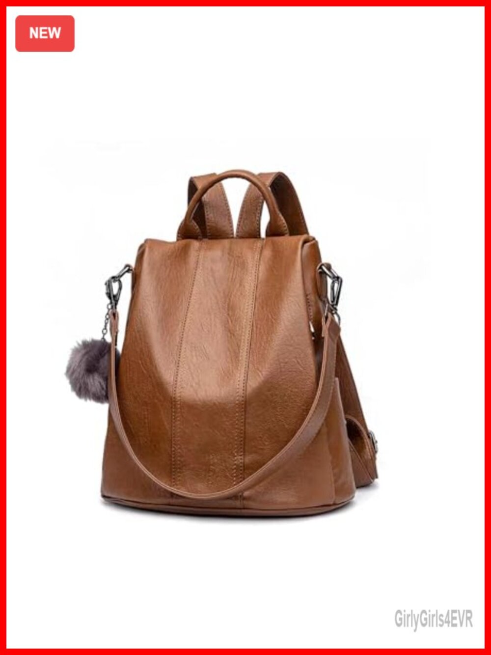Anti-Theft PU Backpack Purse Convertible Soft Rucksack Travel
